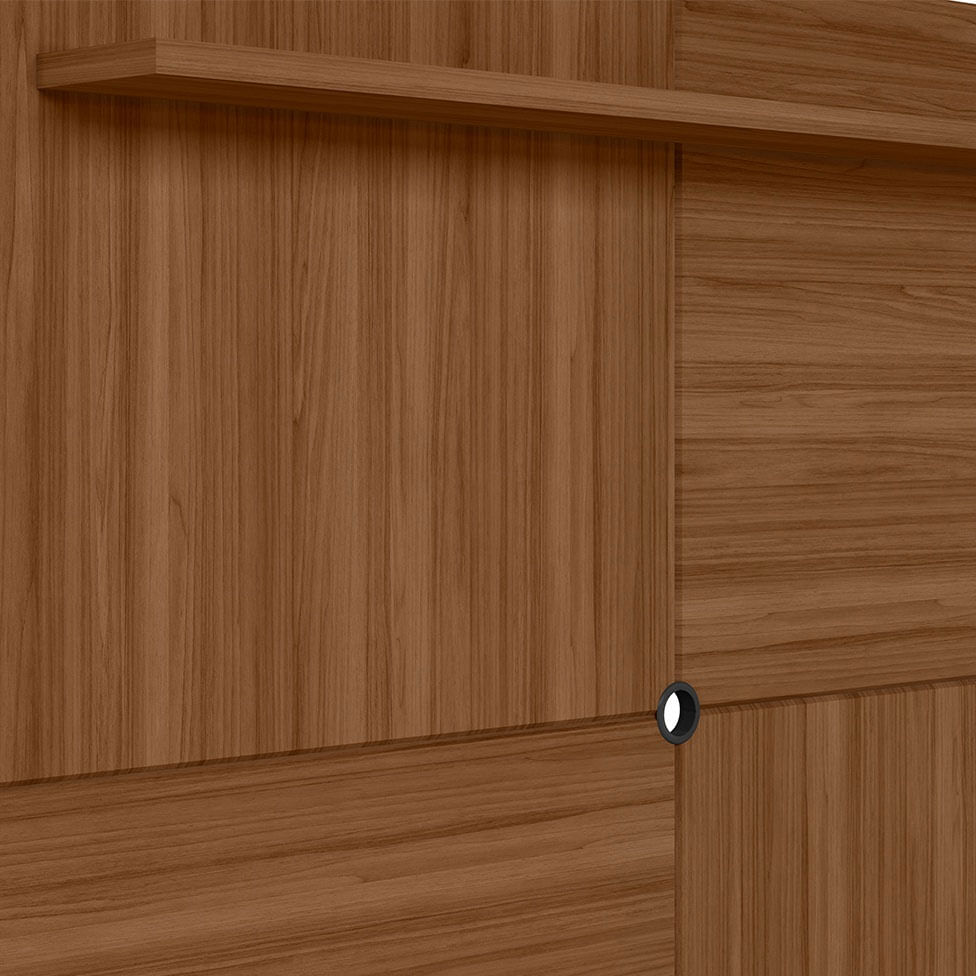 Estante Home Viena para TV até 60" Jatobá e Off White - Imagem 3