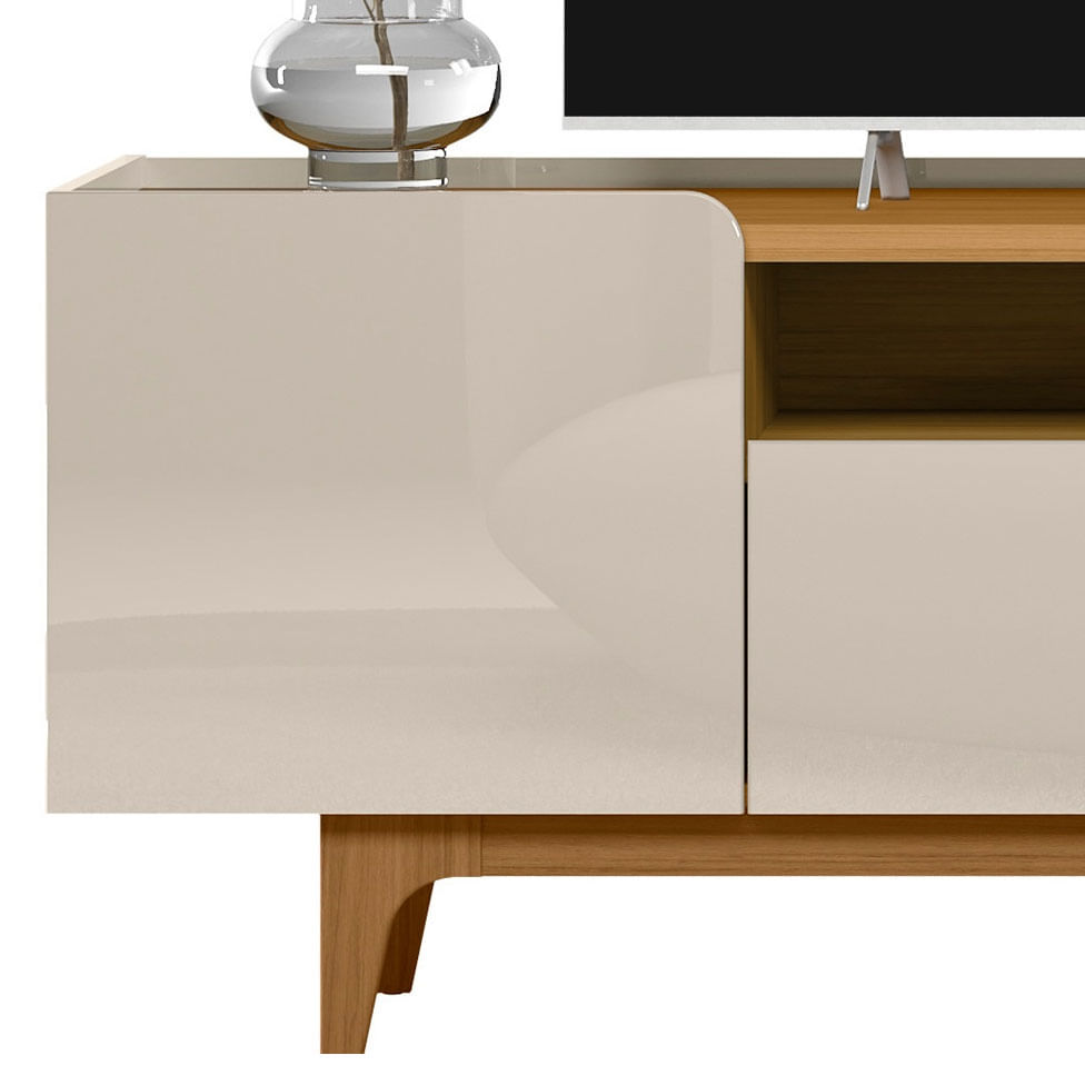 Rack Orlando para TV 75" com 3 Portas Tauari e Off White - Imagem 3