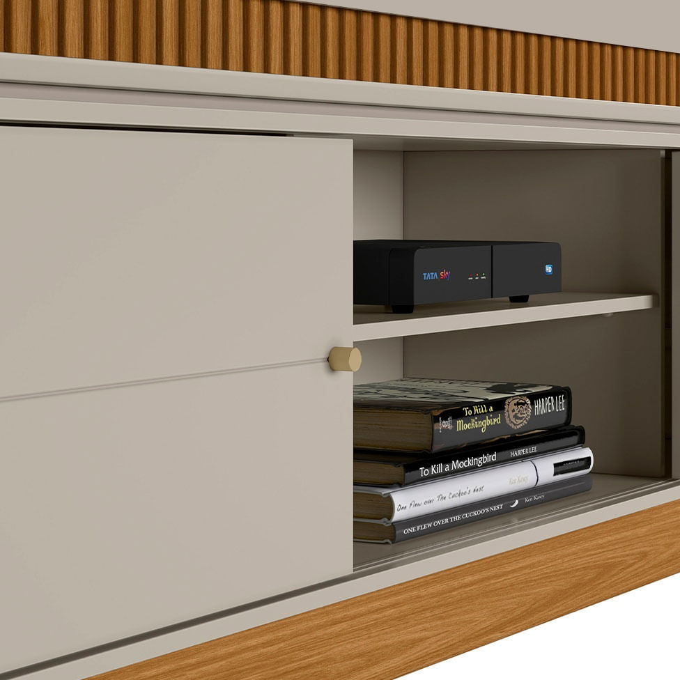 Estante Home Guararapes para TV até 75" Nature e Off White - Imagem 2