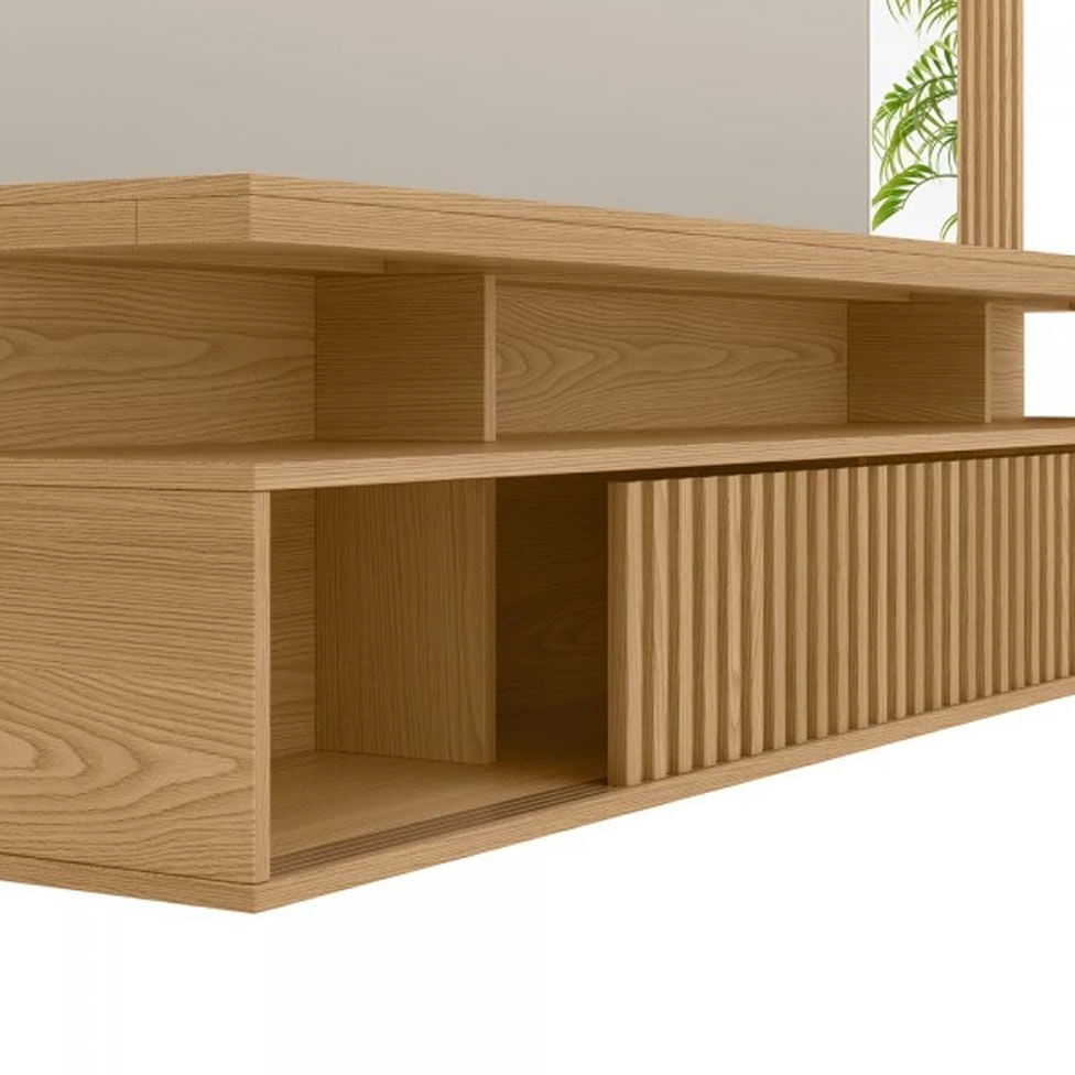 Painel Home Maragogi com 2 Porta Carvalho e Off White - Imagem 2