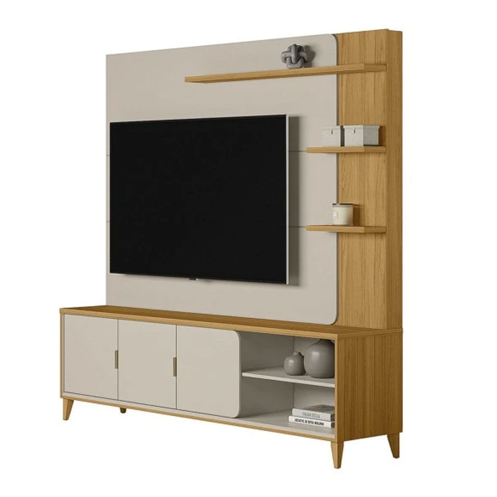 Estante Home Napoli para TV até 70" Tauari e Off White