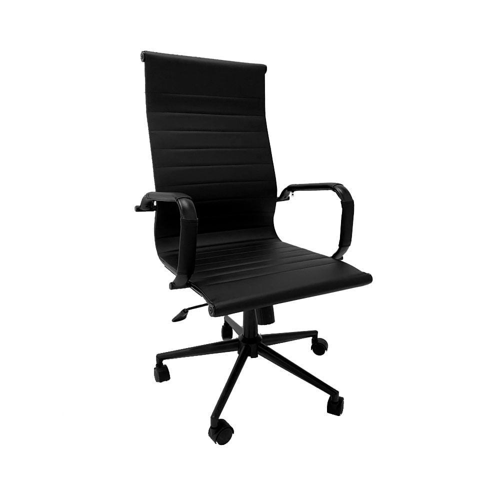 Cadeira Office Brás em Courino Preto
