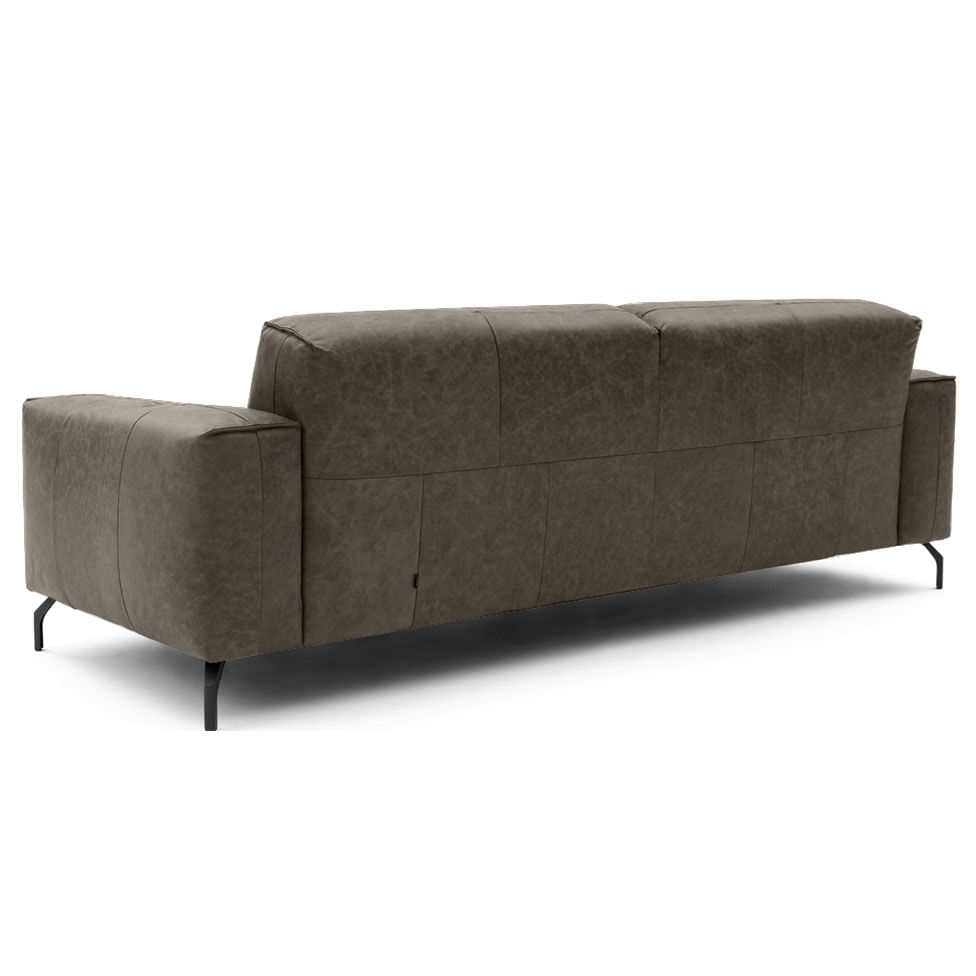 Sofá Santorini em Couro Cimento 2,44m - Imagem 3