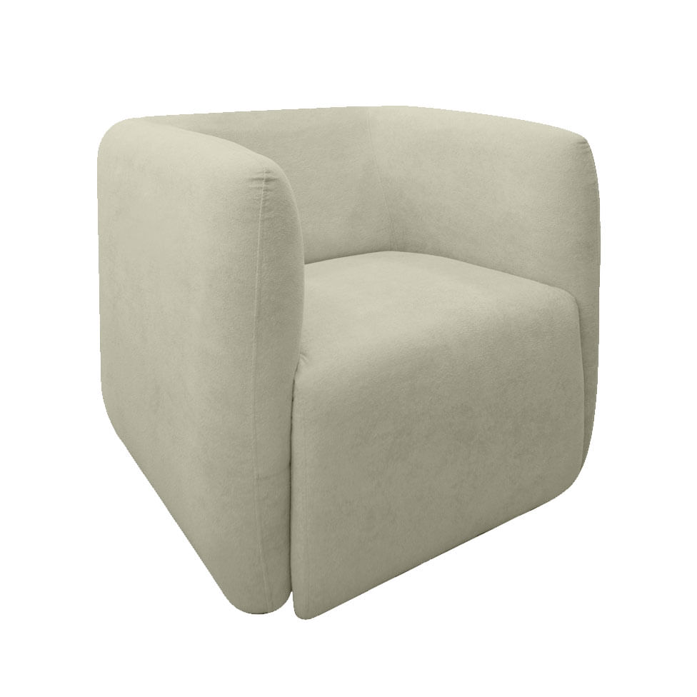 Poltrona Malaga em Boucle Cinza