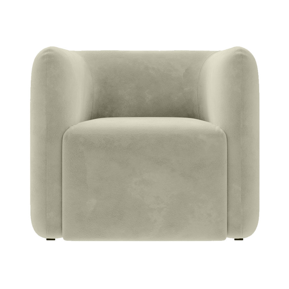 Poltrona Malaga em Boucle Cinza - Imagem 2