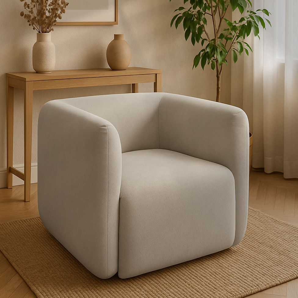 Poltrona Malaga em Boucle Cinza - Imagem 4