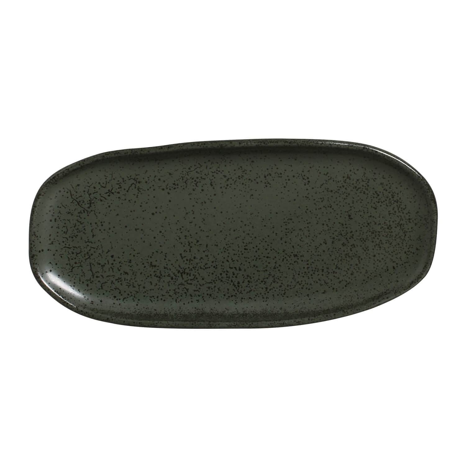 Conjunto com 4 Travessas Oval Rasa Pequena Orgânico Greenery 23x11cm