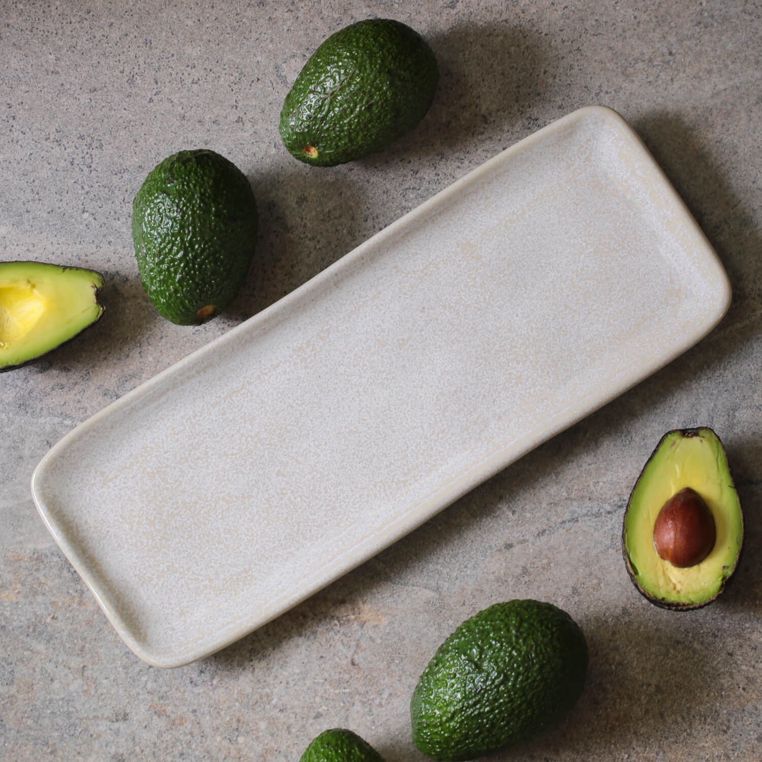 Conjunto com 4 Travessas Retangular Média Orgânico Latte 33x13cm - Imagem 2