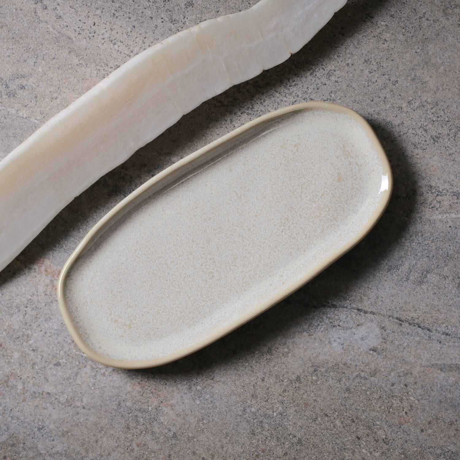 Conjunto com 4 Travessas Oval Rasa Pequena Orgânico Latte 23x11cm - Imagem 2