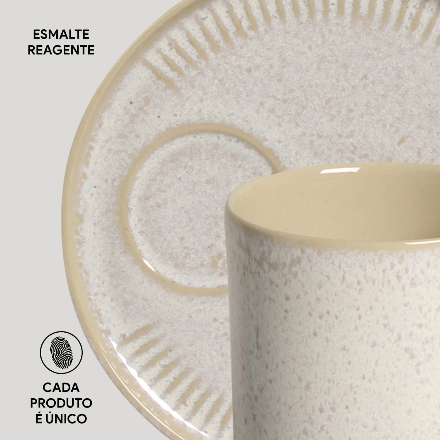 Kit Canecas Coup Stoneware com Pires Latte 330ML - Imagem 5