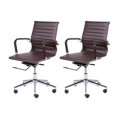 90141_Conjunto-de-Cadeiras-Office-Esteirinha-Baixa-2-Pecas-com-Rodizio-Marrom_01