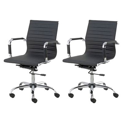 90144_Conjunto-de-Cadeiras-Office-Esteirinha-Baixa-2-Pecas-com-Rodizio-Preta-_01