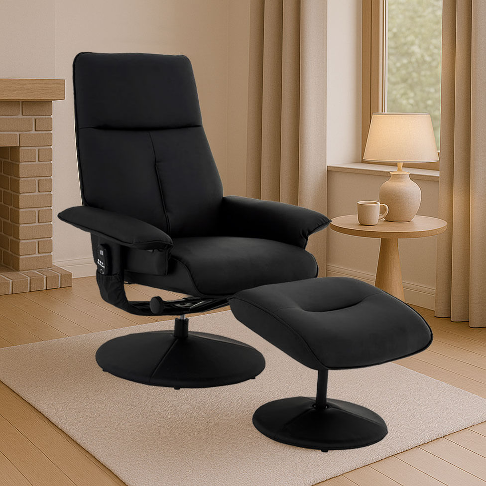 Poltrona de Massagem Nebraska Preta Bivolt - Imagem 2