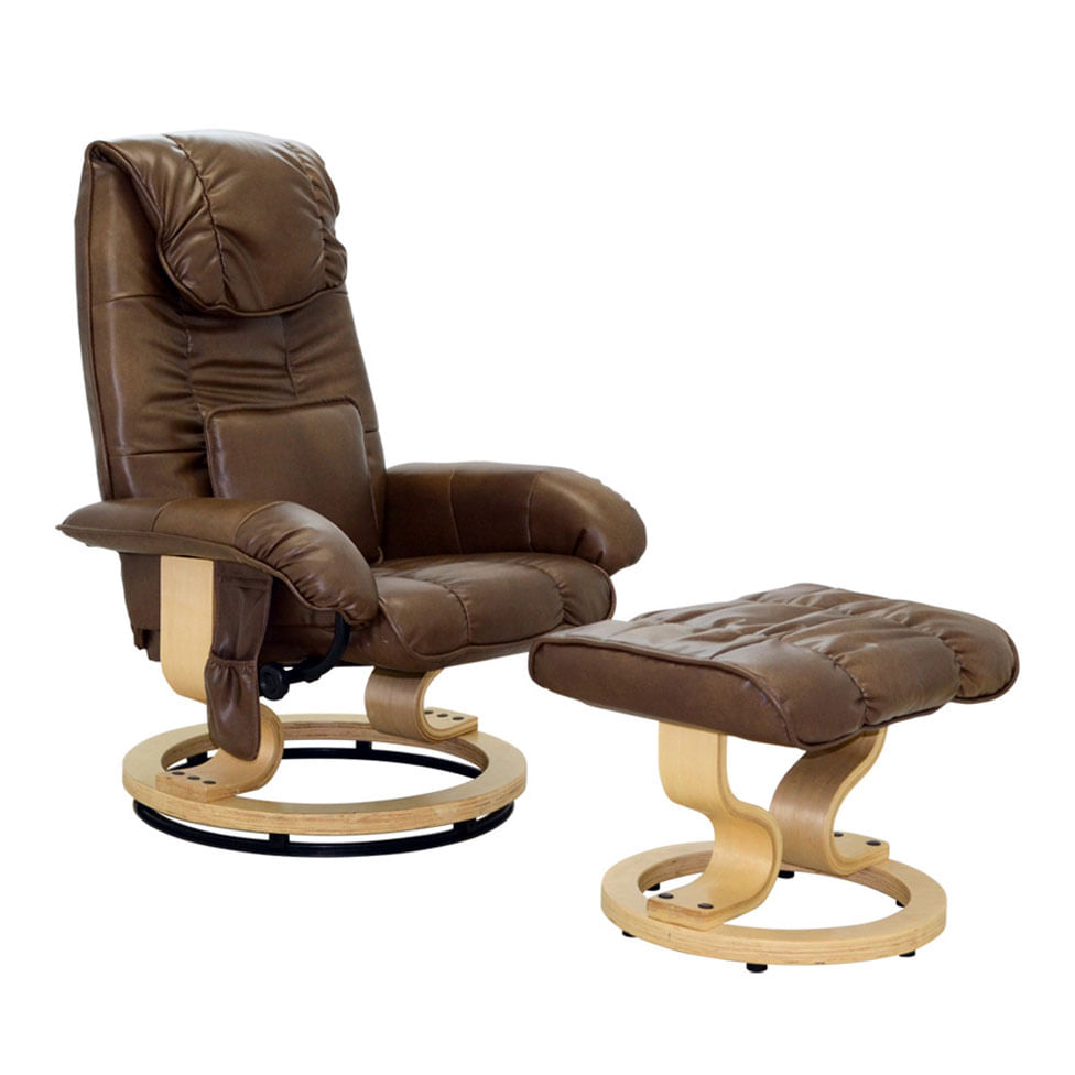 Poltrona de Massagem Louisiana Marrom Vintage Bivolt
