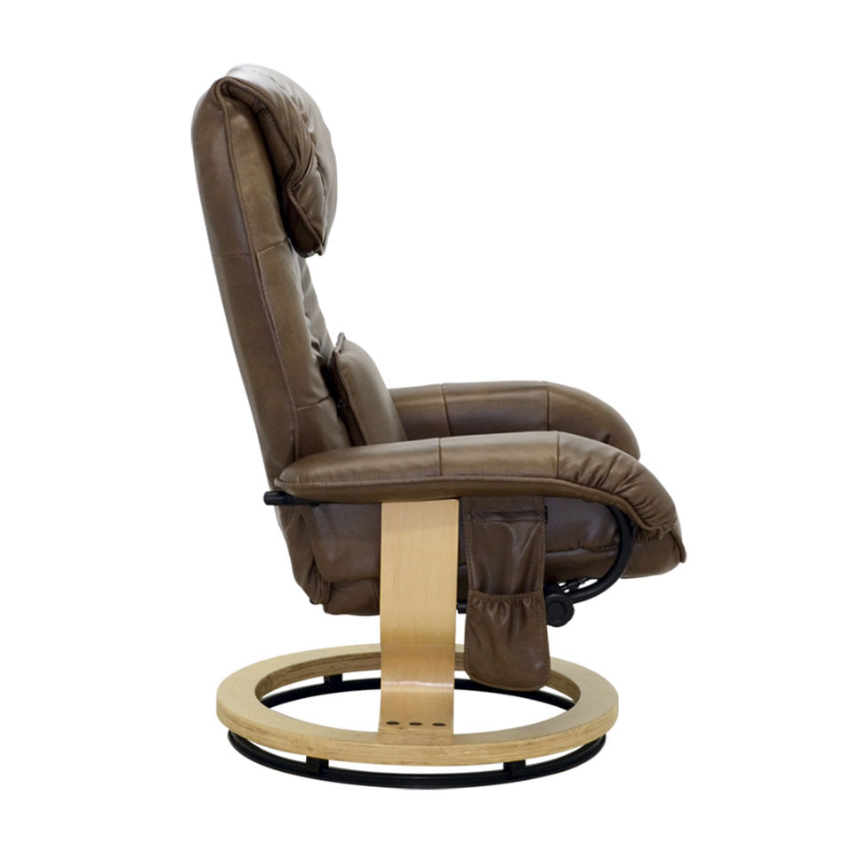 Poltrona de Massagem Louisiana Marrom Vintage Bivolt - Imagem 3