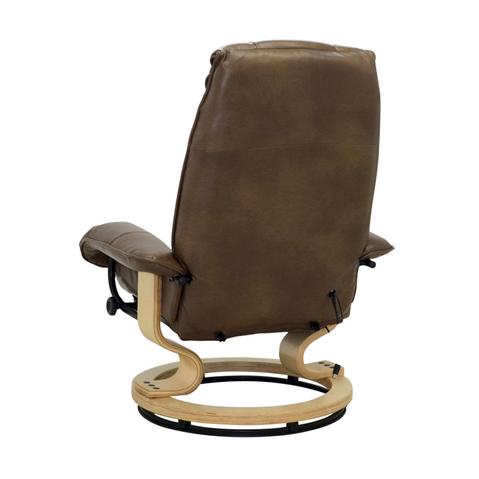 Poltrona de Massagem Louisiana Marrom Vintage Bivolt - Imagem 4