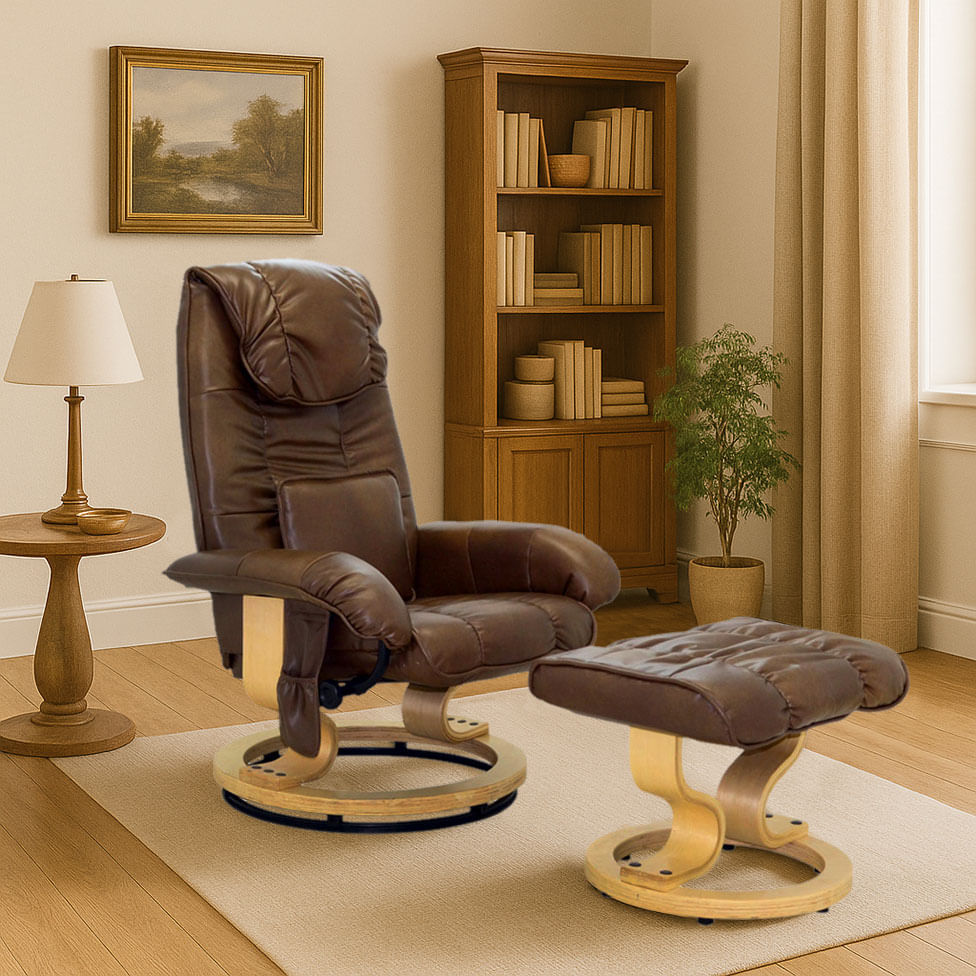 Poltrona de Massagem Louisiana Marrom Vintage Bivolt - Imagem 5