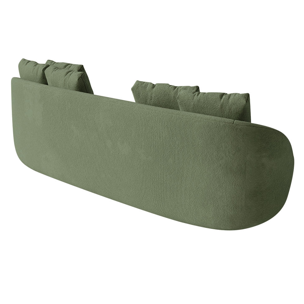 Sofá Pluma Orgânico em Linho Verde 1,80m - Imagem 3