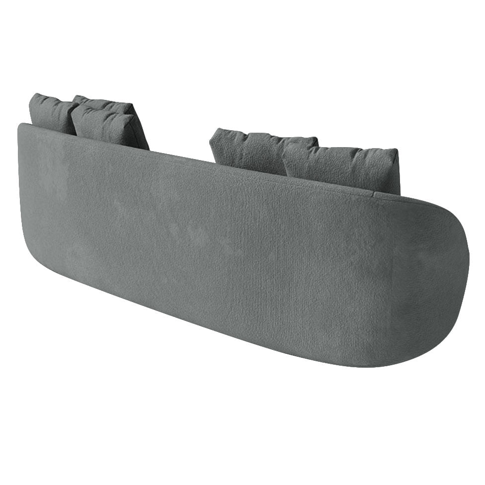 Sofá Pluma Orgânico em Linho Cinza 2,00m - Imagem 3