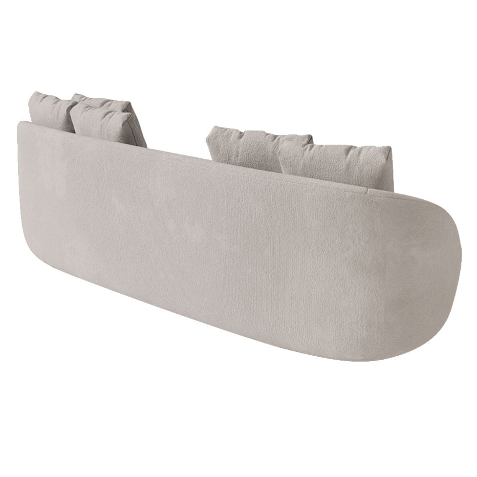 Sofá Pluma Orgânico em Linho Bege 2,00m - Imagem 3