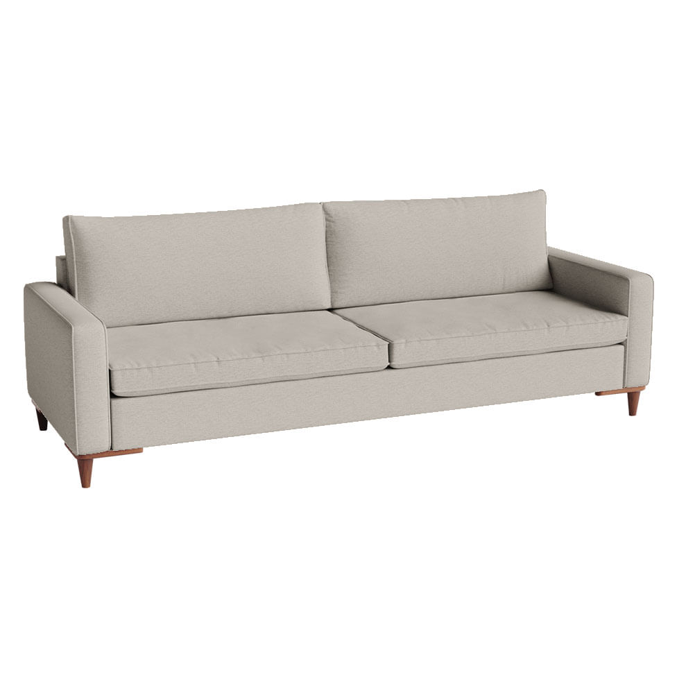 Sofá Servilha Living em Linho Bege 2,00m - Imagem 2