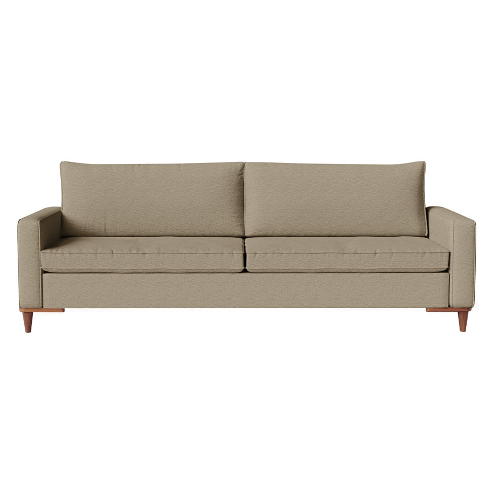 Sofá Servilha Living em Linho Marrom Mescla 2,00m