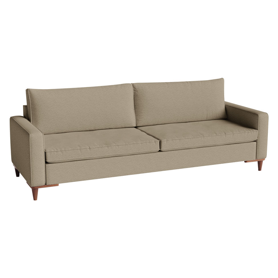 Sofá Servilha Living em Linho Marrom Mescla 2,00m - Imagem 2