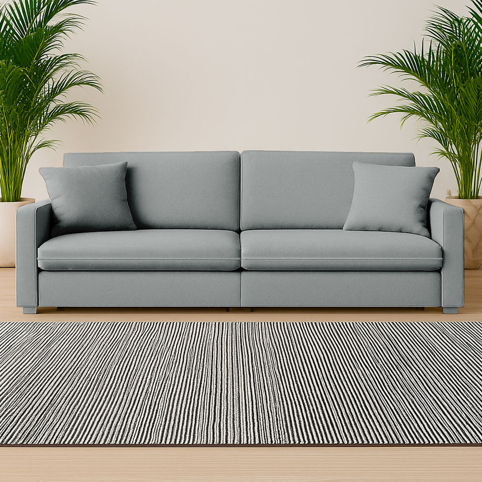 Sofá Soft Retrátil e Reclinável Bipartido em Linho Cinza 2,50m - Imagem 5
