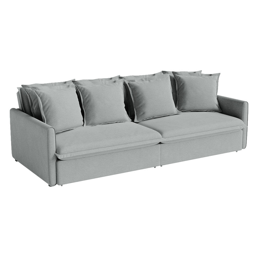 Sofá Hope Retrátil e Reclinável Bipartido em Linho Cinza Claro 2,00m - Imagem 2