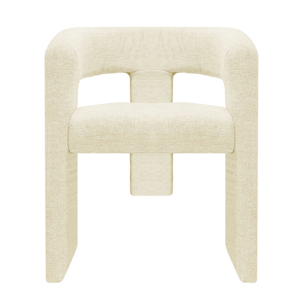 Poltrona Norma em Linho Bege - Imagem 2