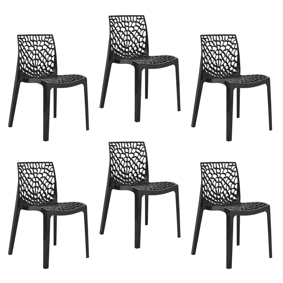 Kit com 6 Cadeiras Gruvyer Preta