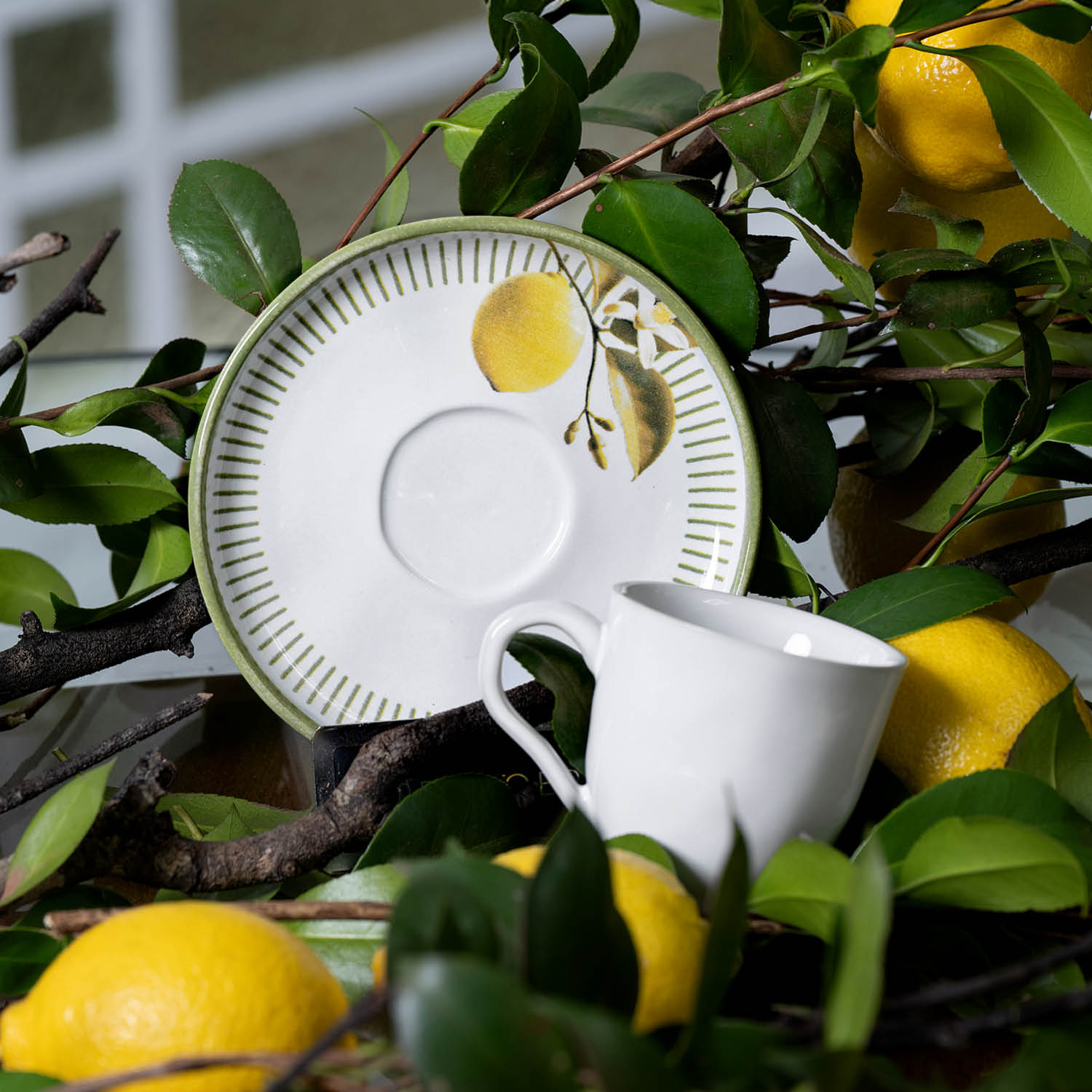 Conjunto com 6 Xícaras De Café com 6 Pires Bio Lemon 120ml - Imagem 2