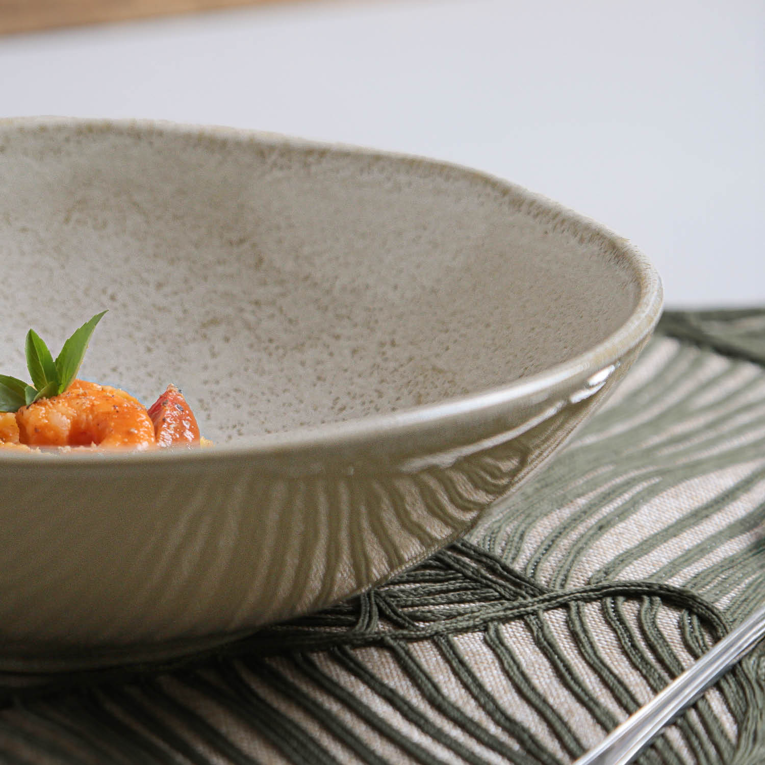 Tigelas Média Orgânico Stoneware Vanilla Ø25x8cm 1961ml - Imagem 5