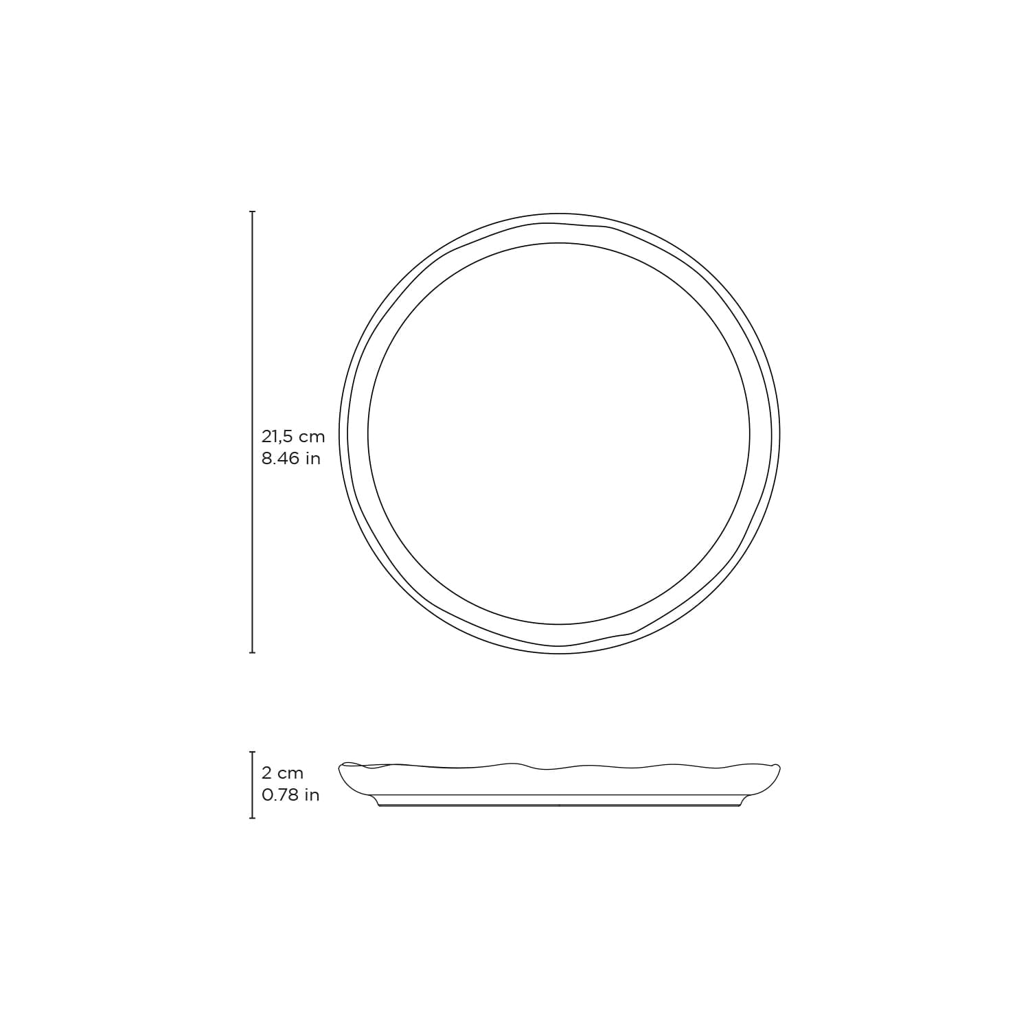 Conjunto com 6 Pratos De Sobremesa Bio Refúgio Ø21,5cm - Imagem 7