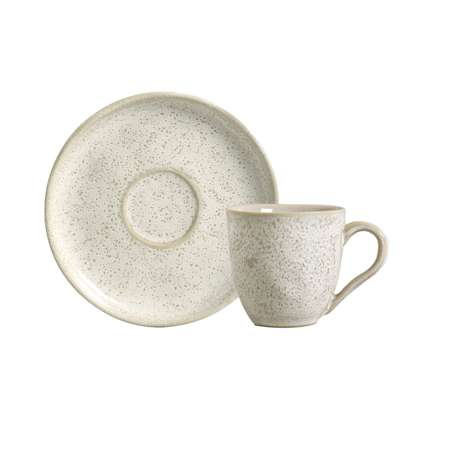 Conjunto com 6 Xícaras de Café com Pires Bio Vanilla 120ml