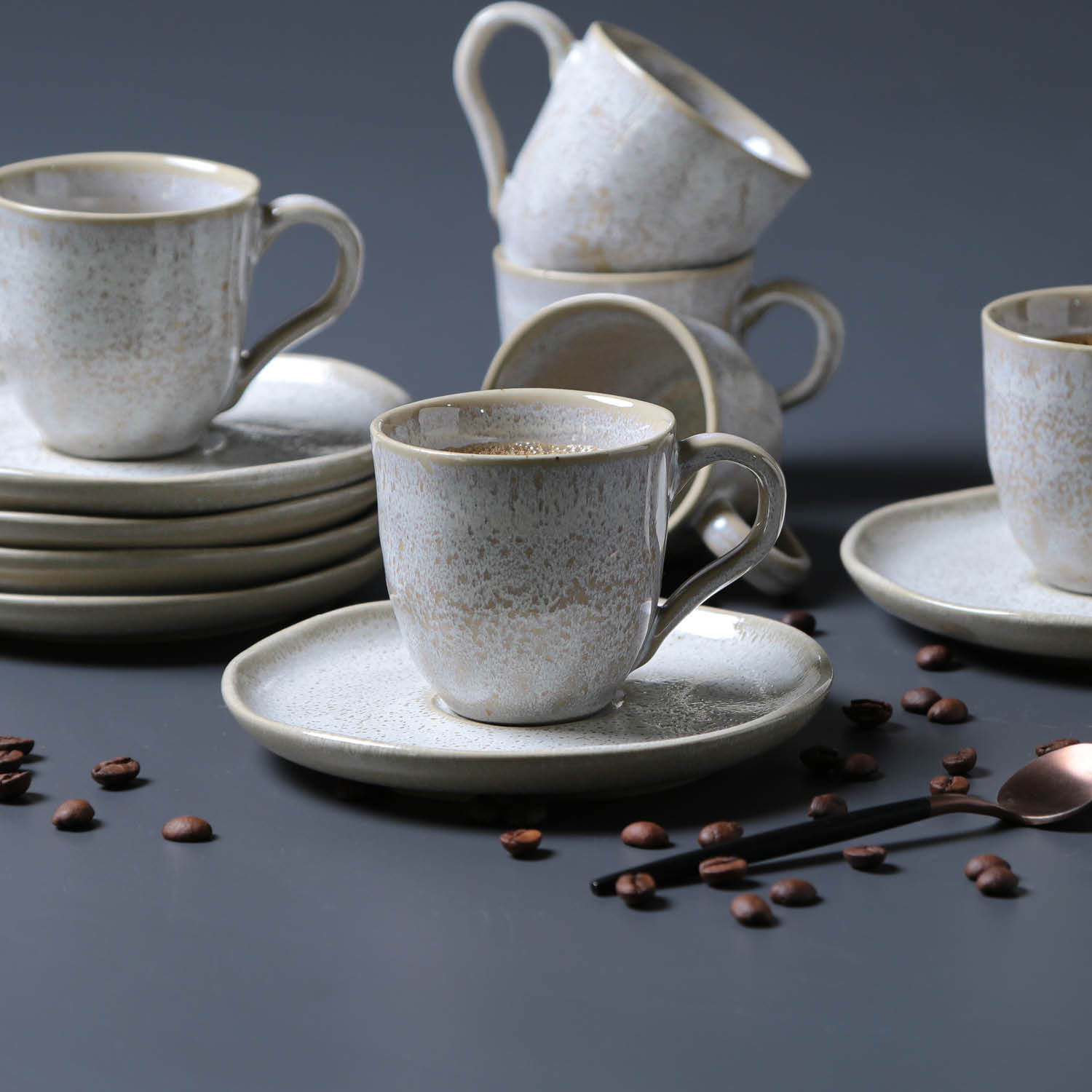 Conjunto com 6 Xícaras de Café com Pires Bio Vanilla 120ml - Imagem 4