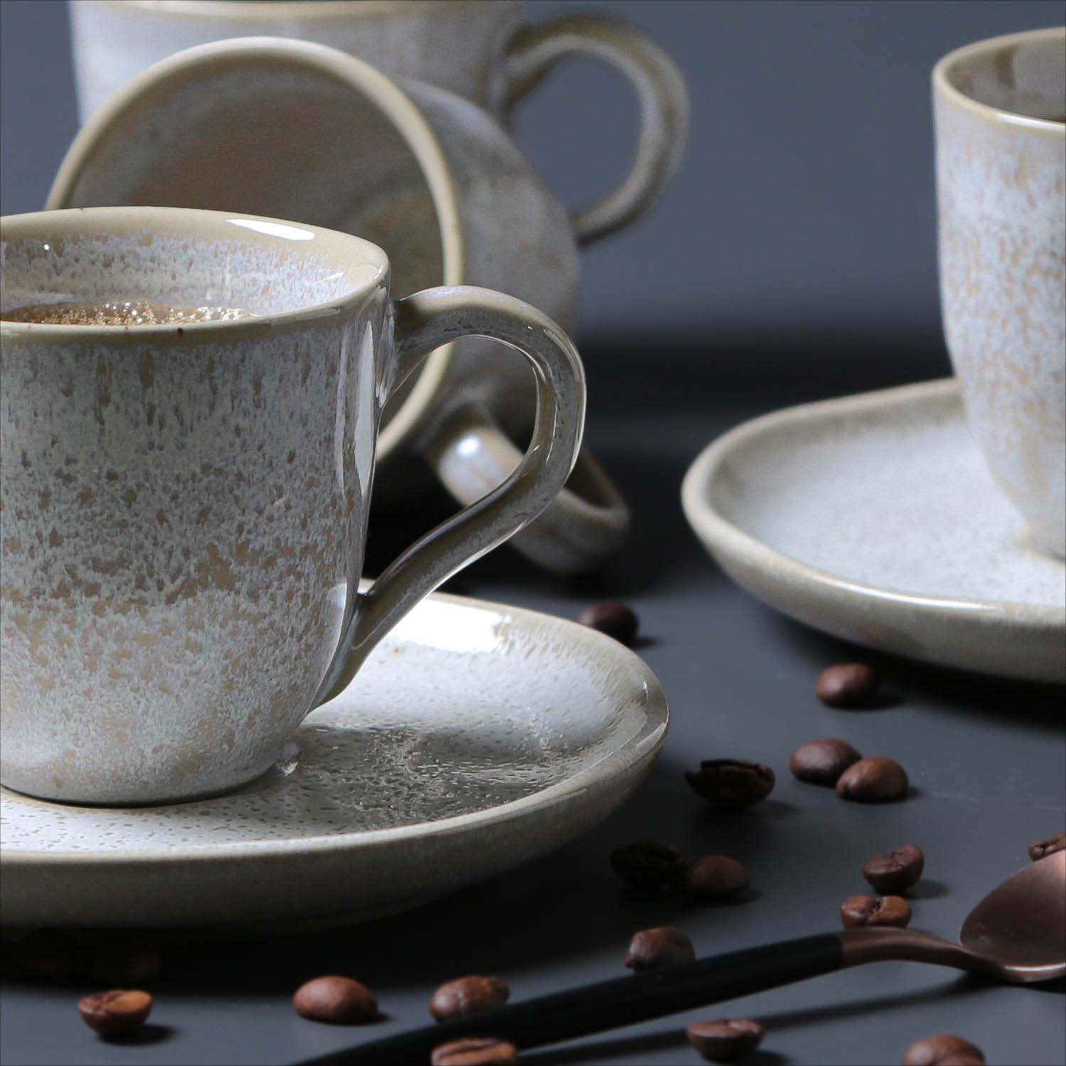 Conjunto com 6 Xícaras de Café com Pires Bio Vanilla 120ml - Imagem 5