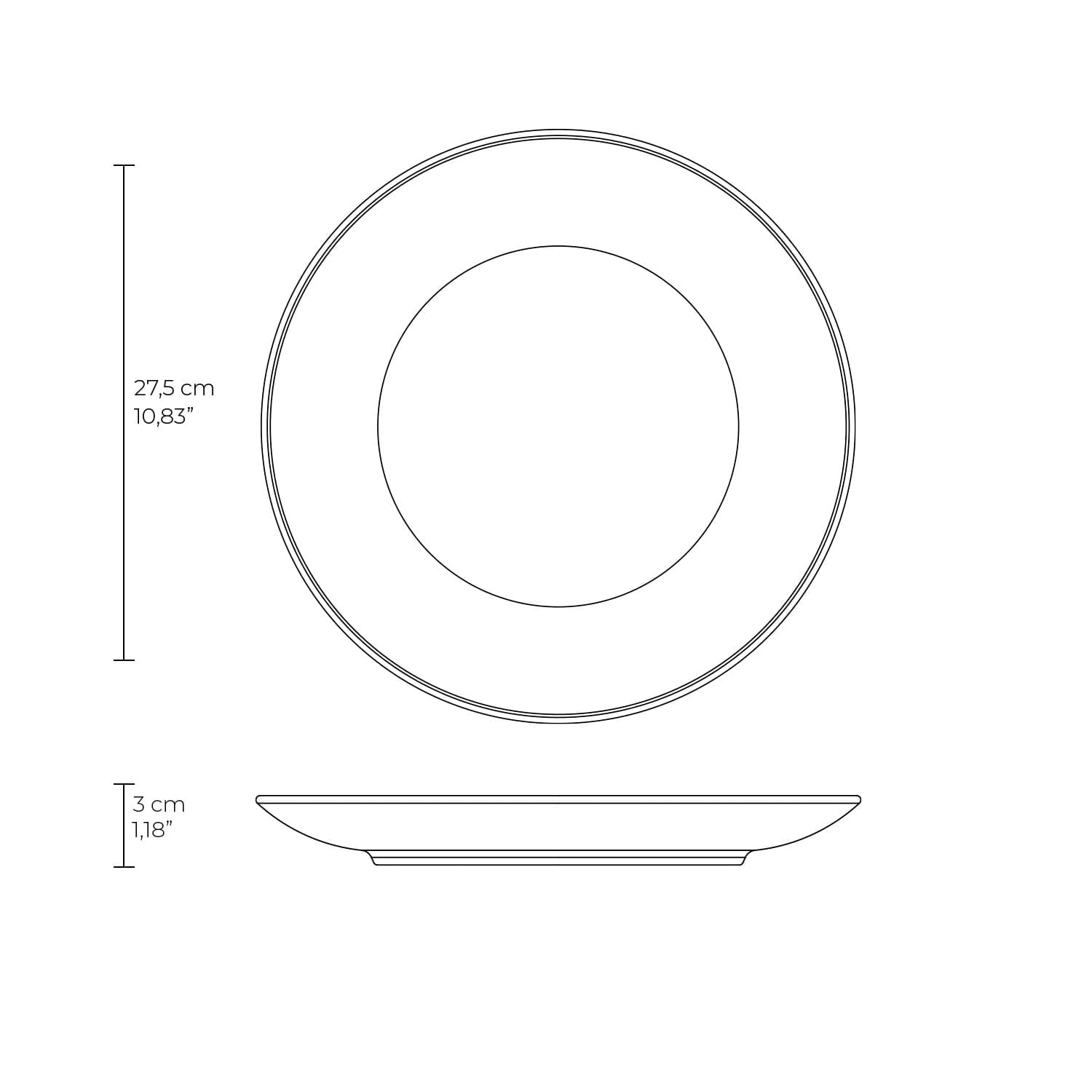 Conjunto com 6 Pratos Raso Coup Stoneware New Asteca Ø26cm - Imagem 2