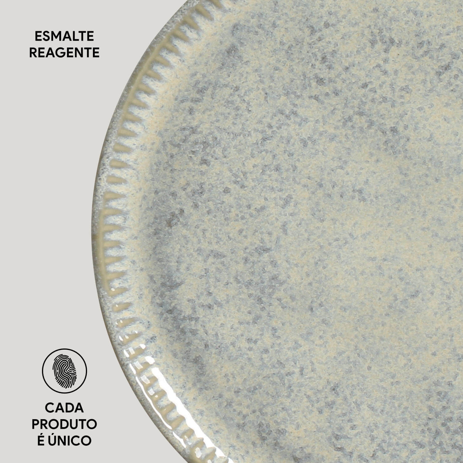 Conjunto com 6 Pratos de Sobremesa Linhas Green Granite Ø21,5cm - Imagem 5