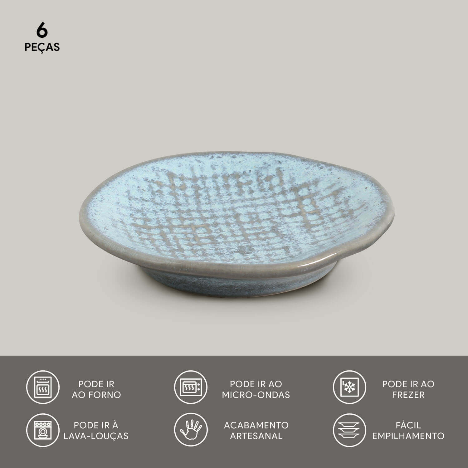 Conjunto com 6 Ramequim Médio Juta Breeze Ø11x2,2cm 57ml - Imagem 3