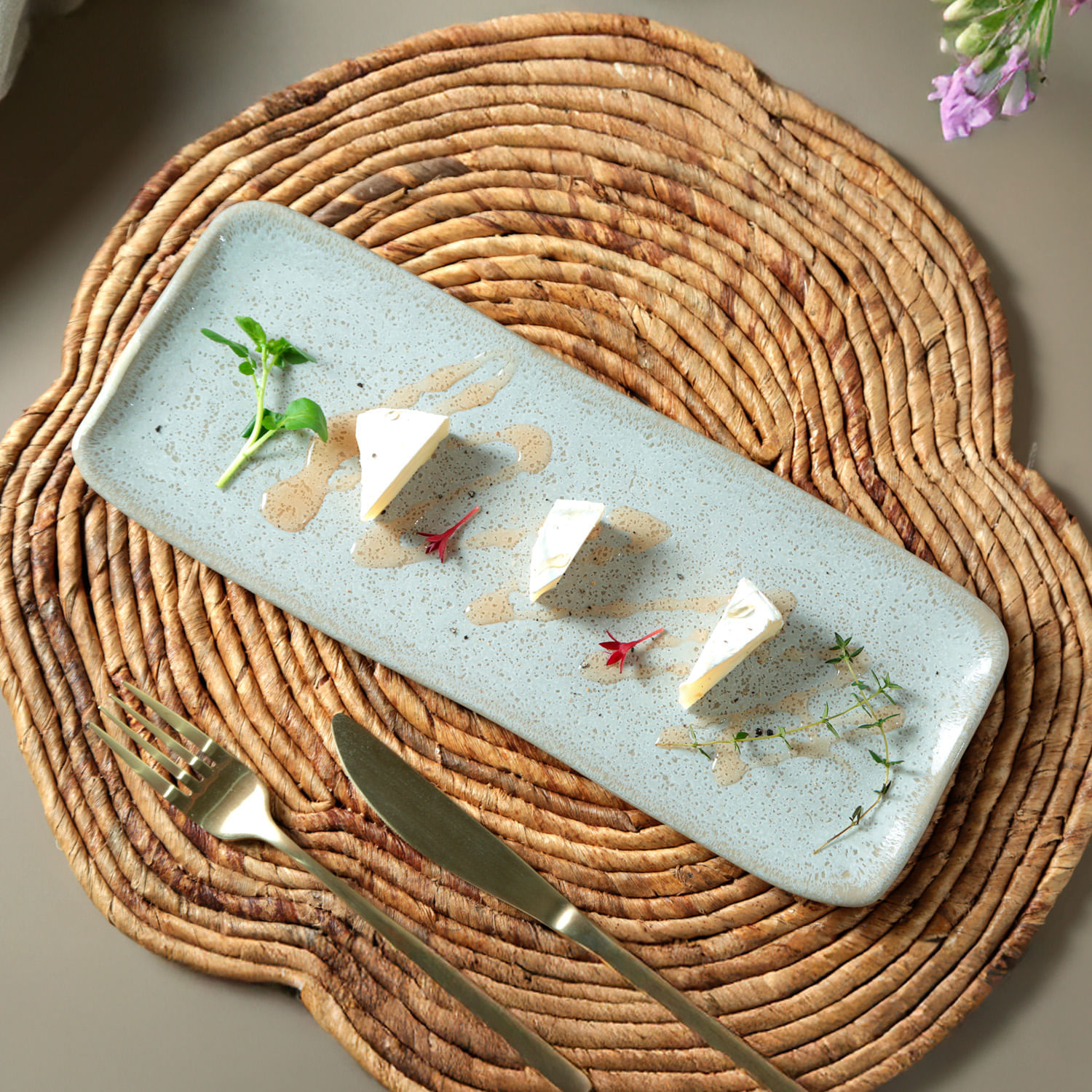 Conjunto com 4 Travessas Retangular Média Orgânico Vanilla 33x13cm - Imagem 3