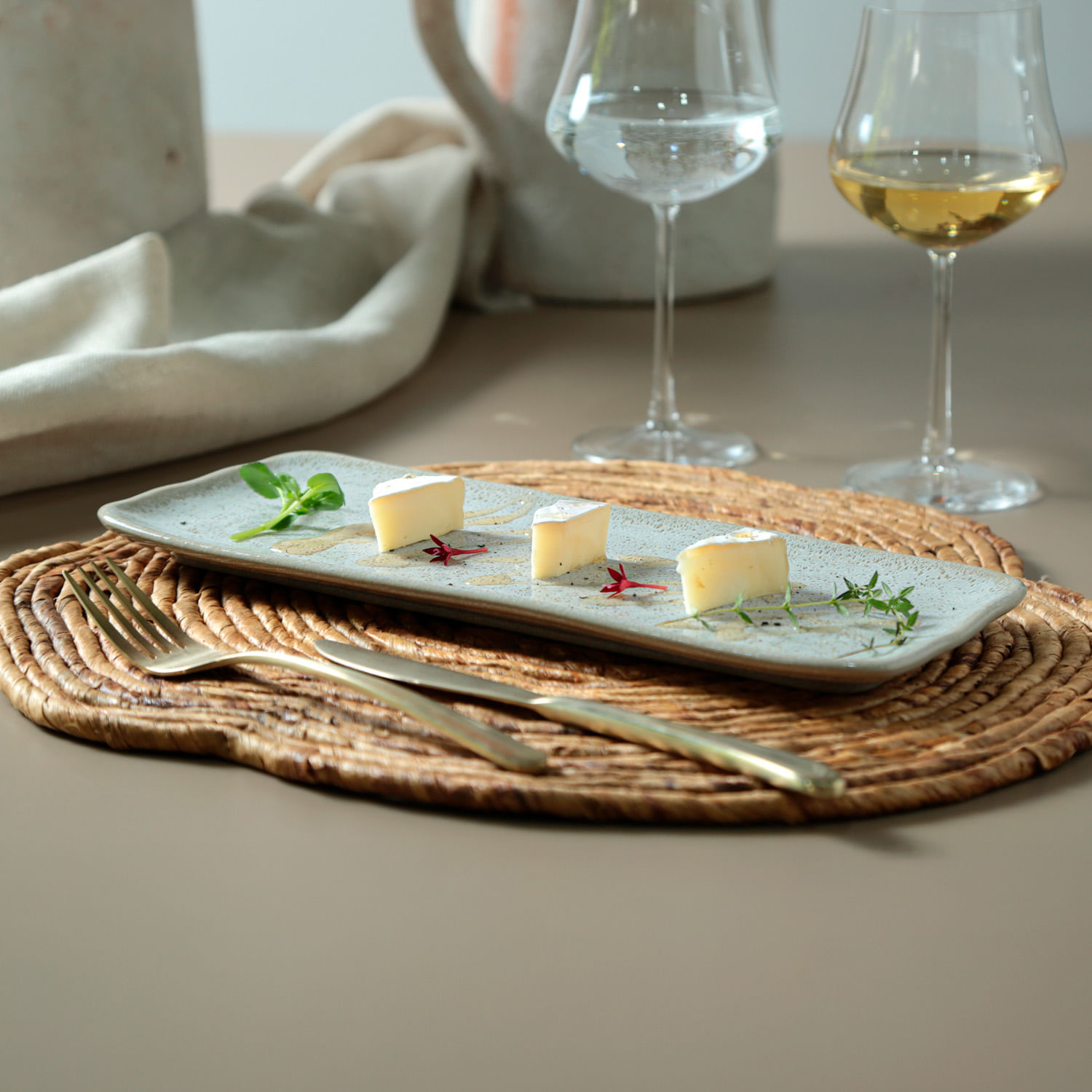 Conjunto com 4 Travessas Retangular Média Orgânico Vanilla 33x13cm - Imagem 6