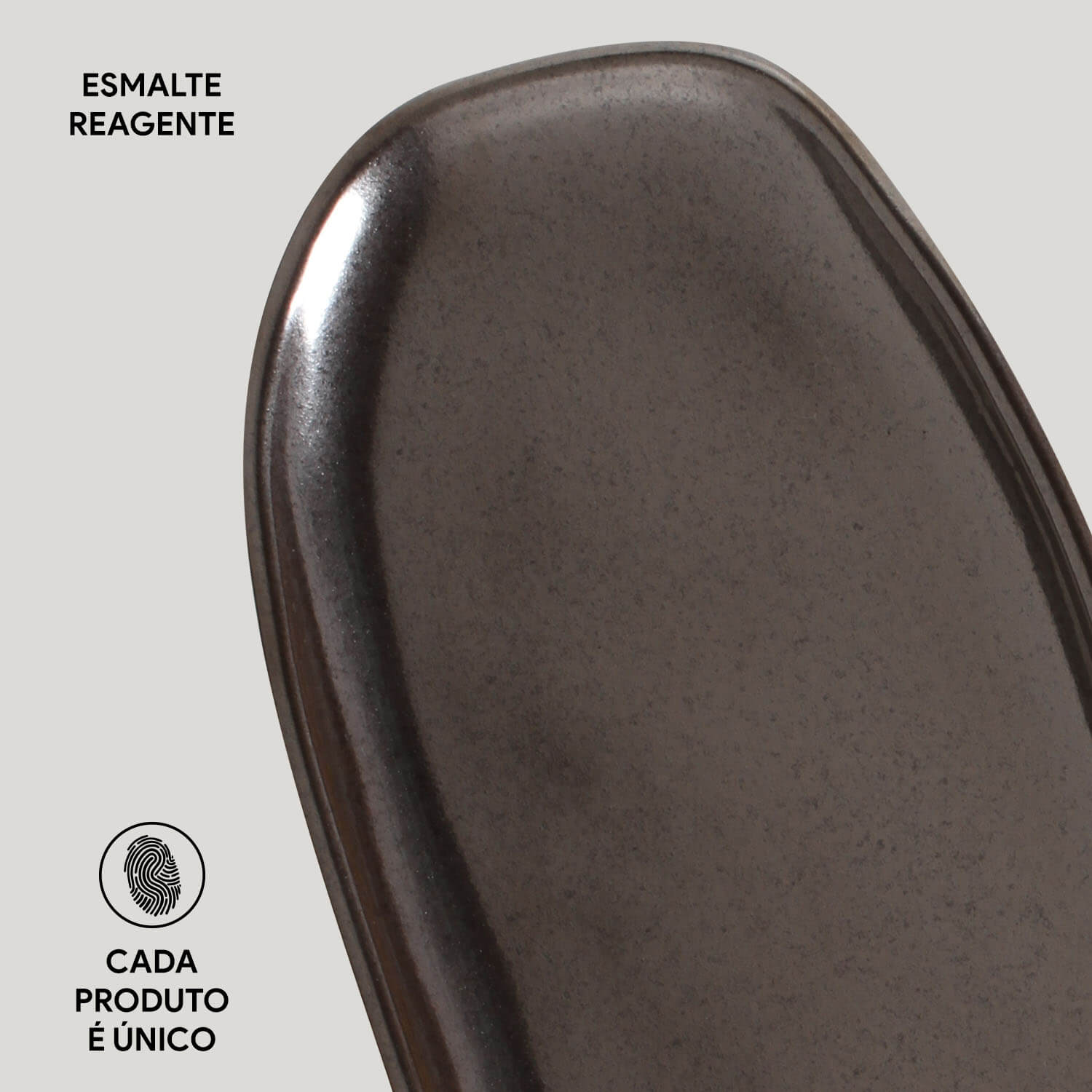 Conjunto com 4 Travessas Oval Rasa Pequena Orgânico Metallica 23x11cm - Imagem 5