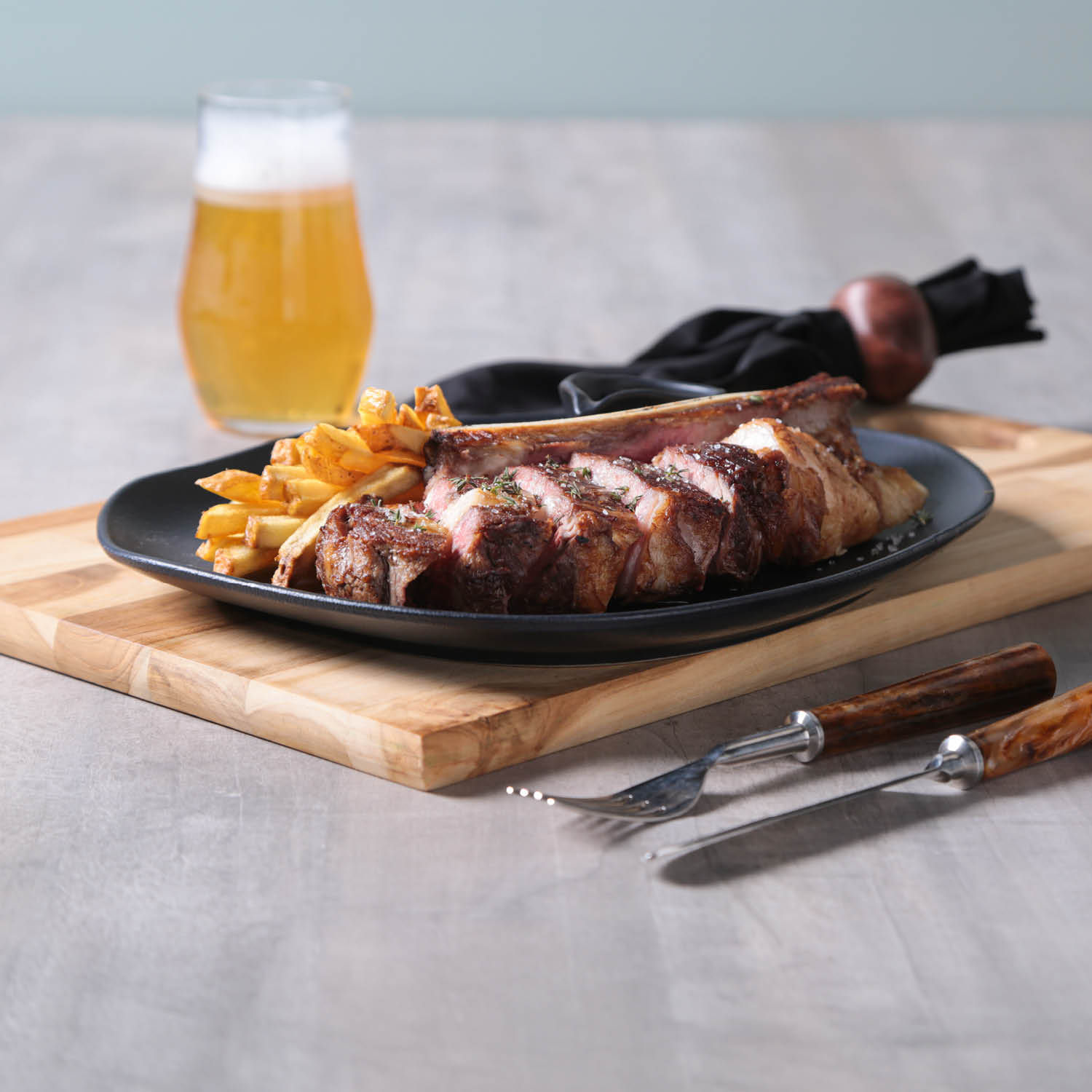 Conjunto com 6 Pratos Raso Oval Orgânico Preto Matte 31x24x2,5cm - Imagem 4