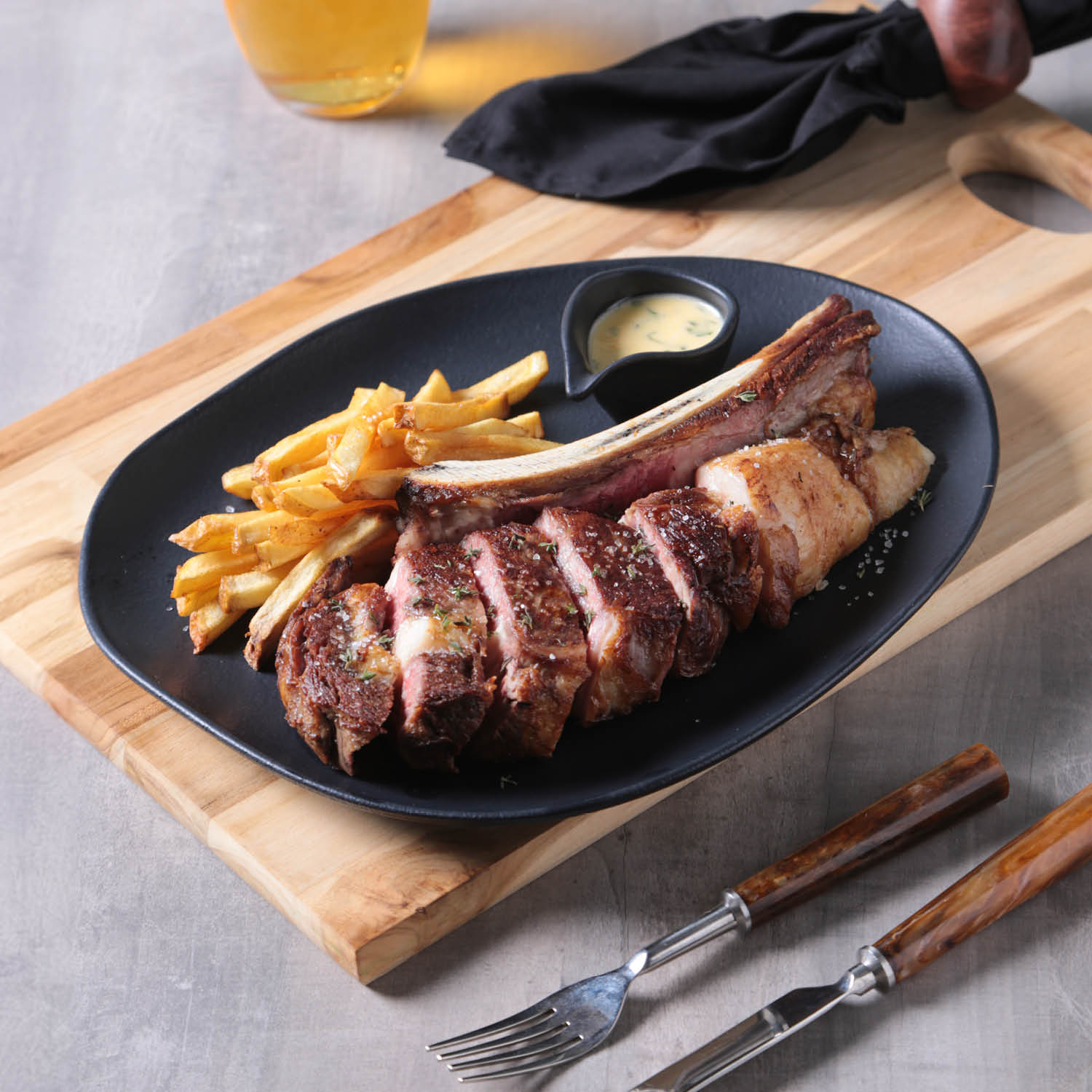 Conjunto com 6 Pratos Raso Oval Orgânico Preto Matte 31x24x2,5cm - Imagem 2