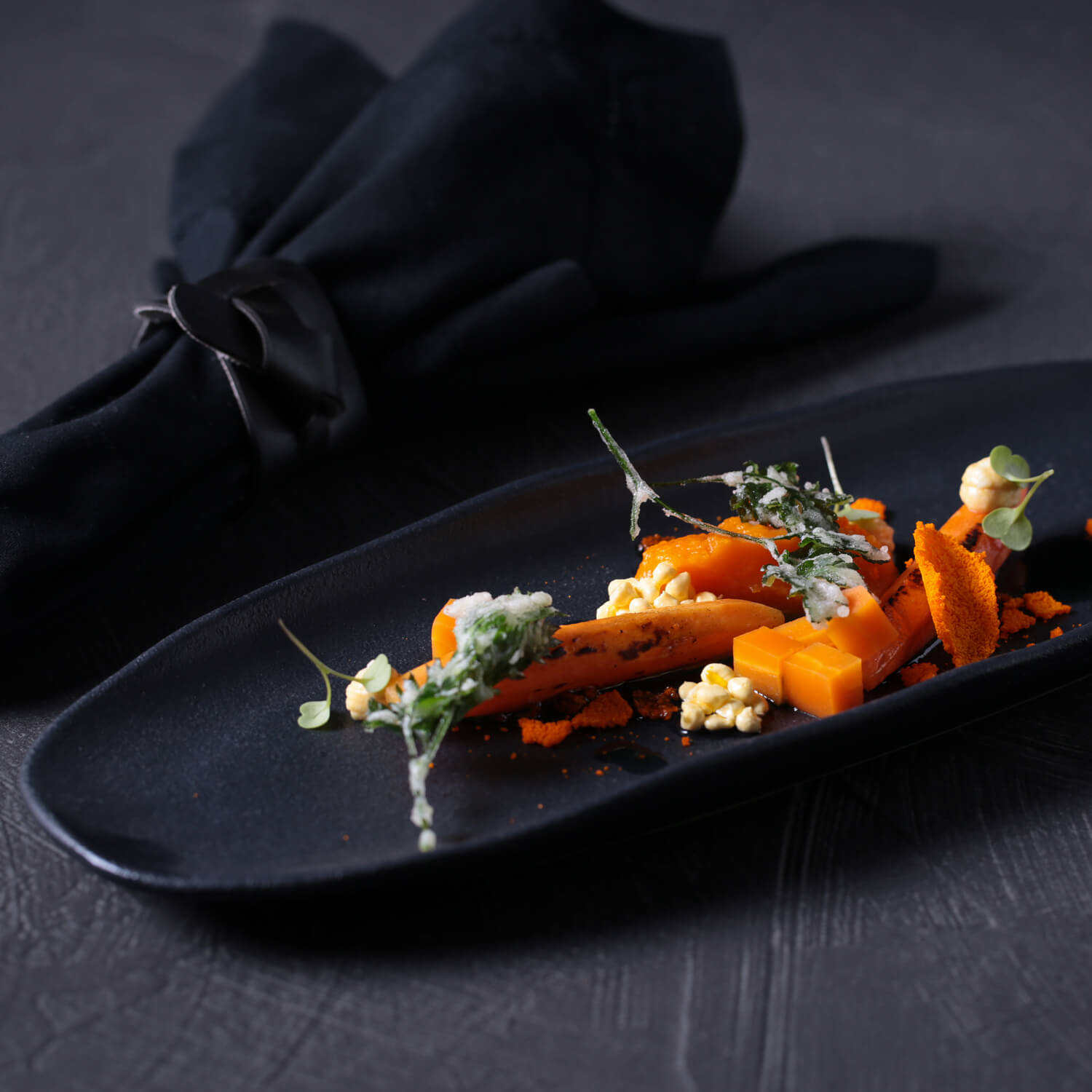 Conjunto com 4 Travessas Oval Rasa Grande Orgânico Preto Matte 36x13cm - Imagem 4