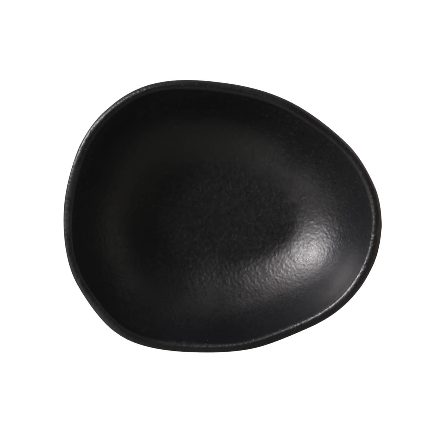 Conjunto com 6 Cumbucas Oval Orgânico Preto Matte 14,5x12cm