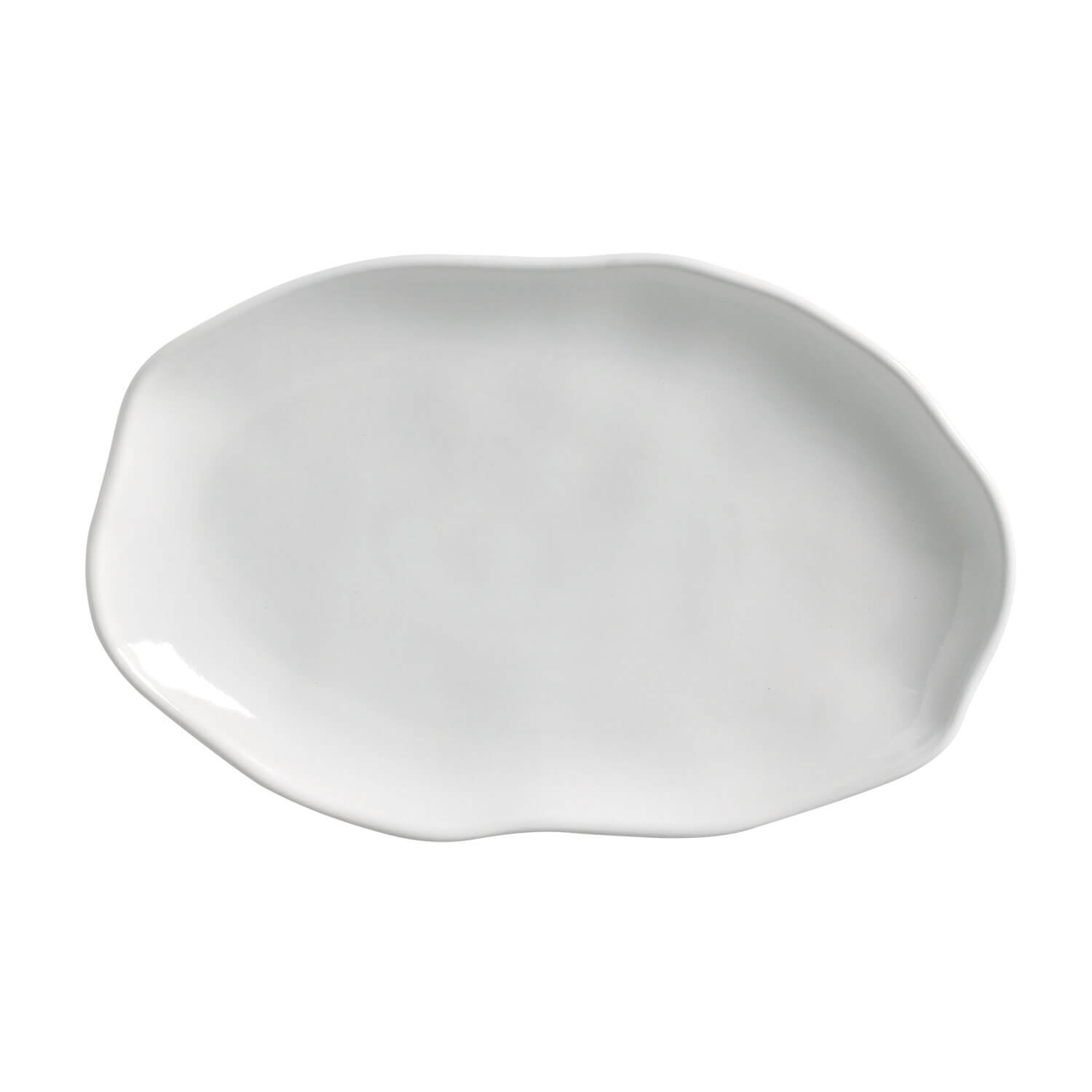 Conjunto com 4 Travessas Oval Rasa Média Bio New White 30x20cm