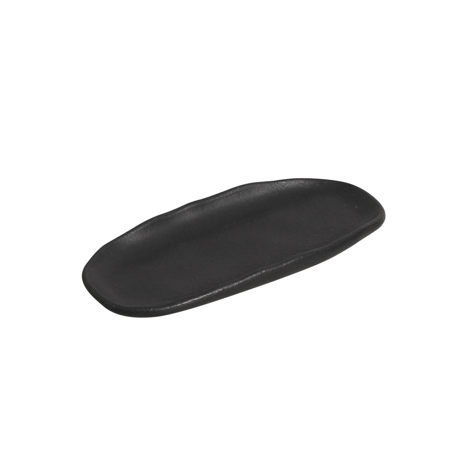 Conjunto com 4 Travessas Oval Rasa Mini Orgânico Preto Matte 16,5x8cm - Imagem 5