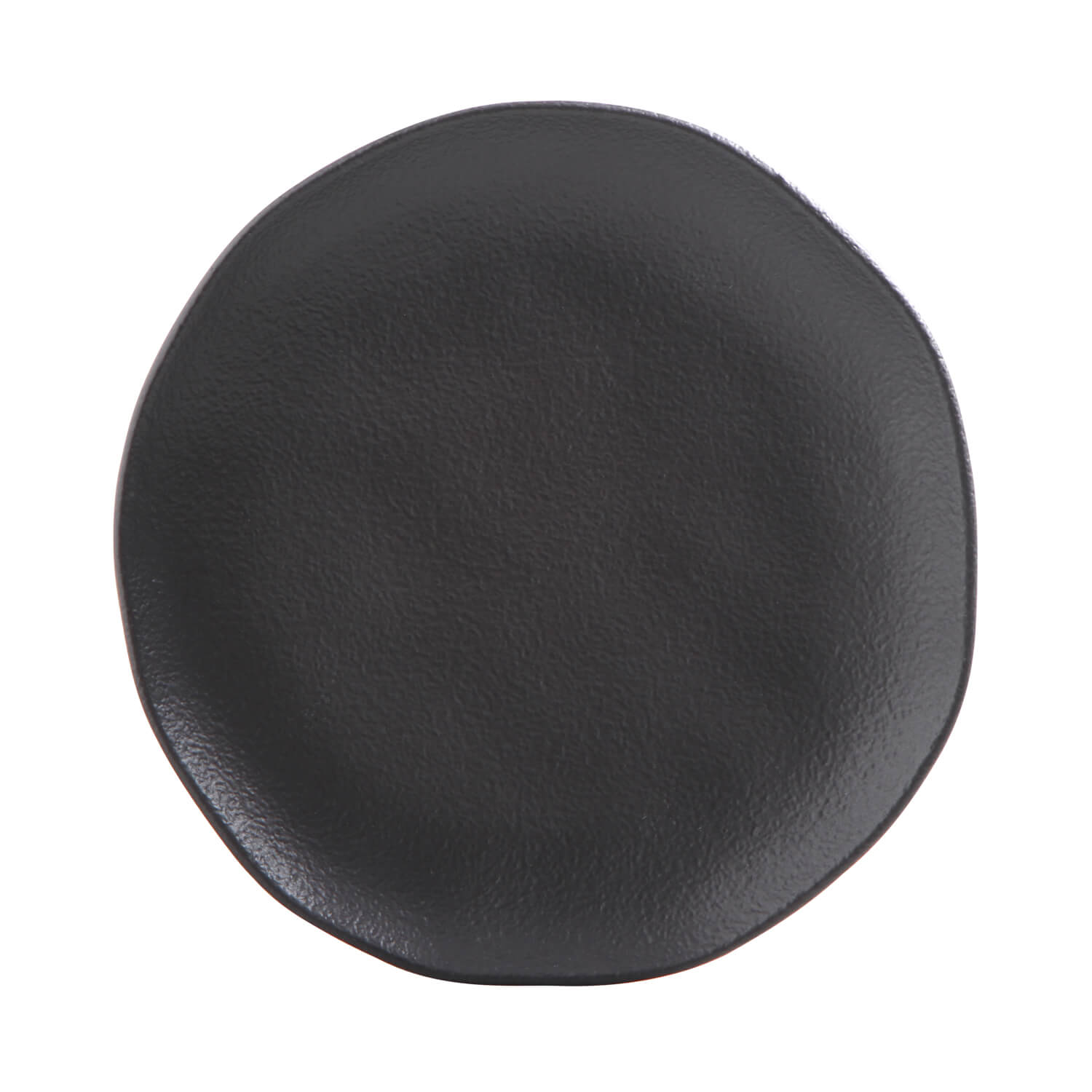 Conjunto com 6 Pratos de Sobremesa Orgânico Preto Matte Ø 19,5 cm